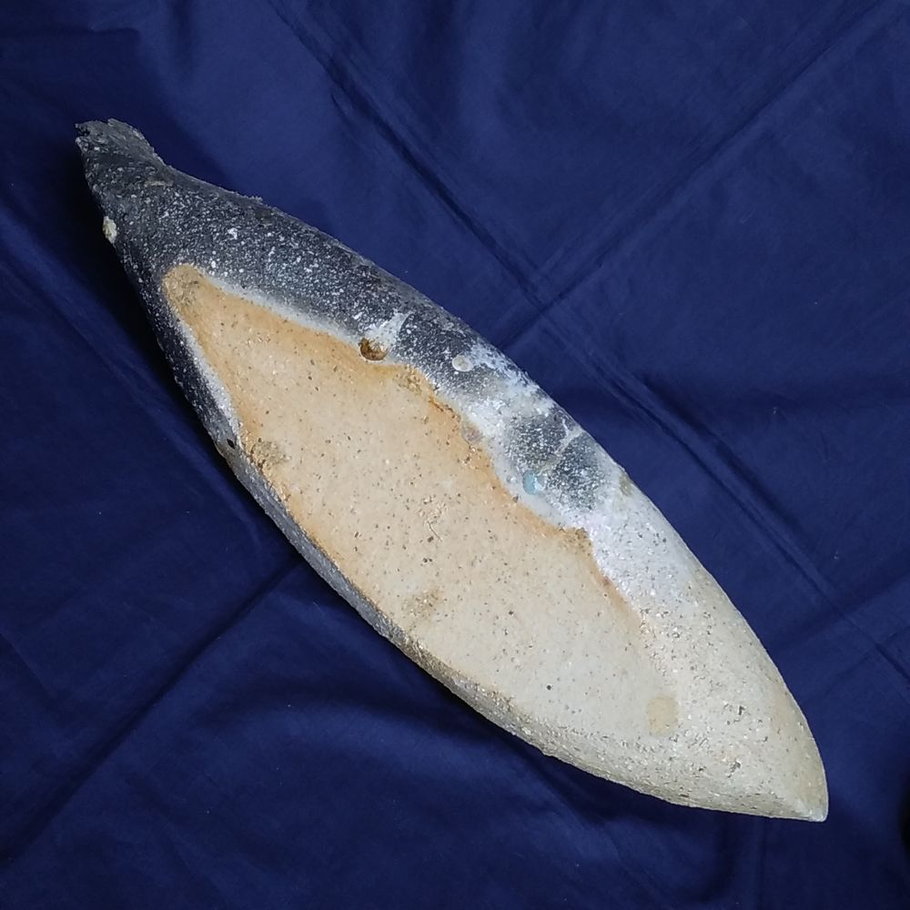 麝香窯　堤綾子作　自然釉　鳳凰花器