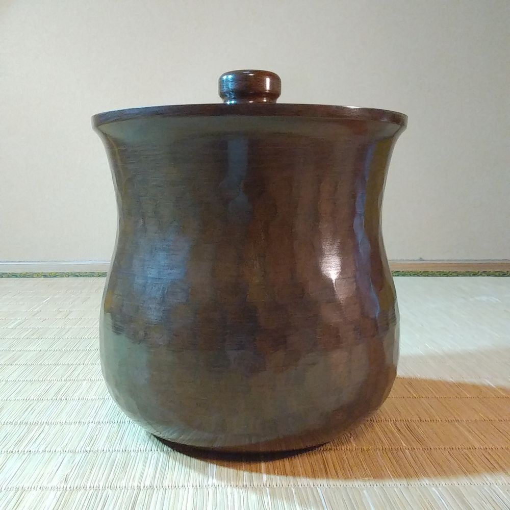 金森浄栄造　南蛮写　抱桶水指