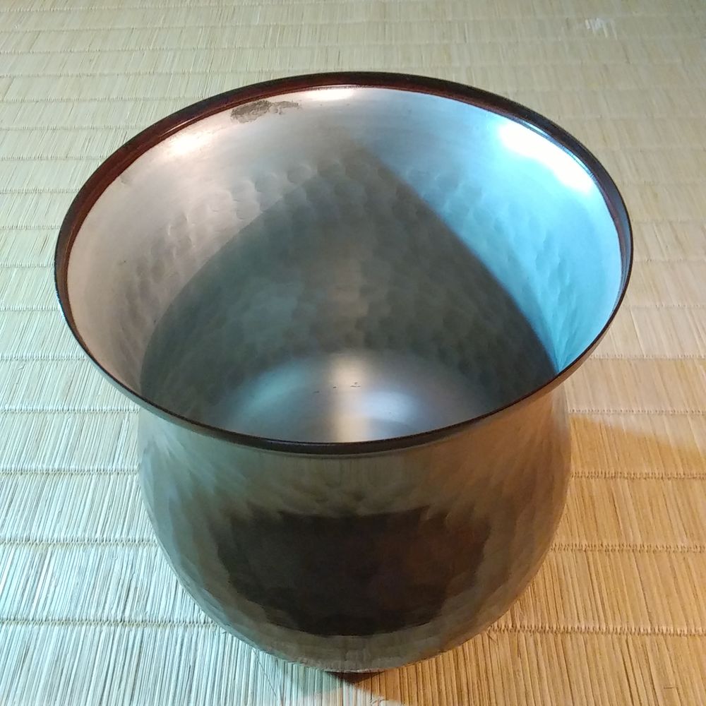 金森浄栄造　南蛮写　抱桶水指