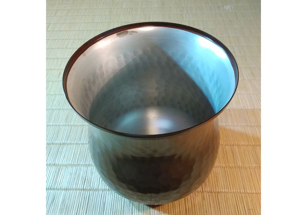 金森浄栄造　南蛮写　抱桶水指