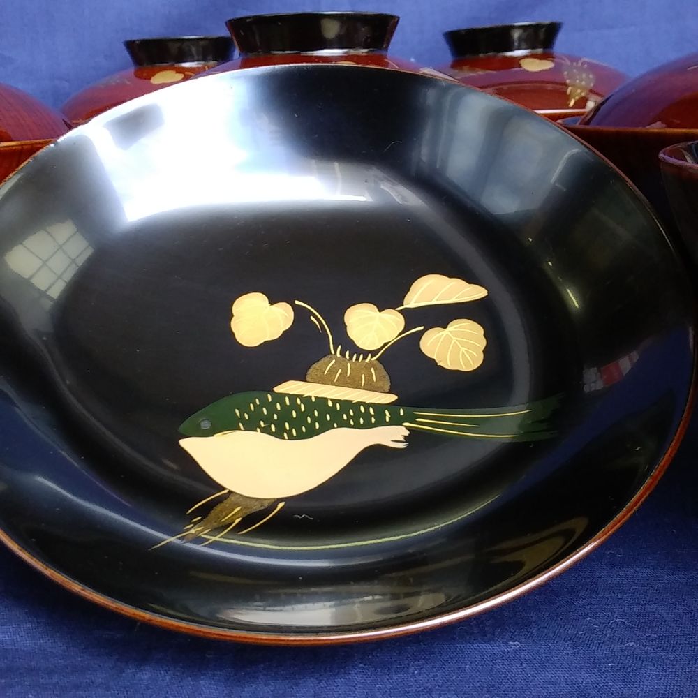 加藤漆器製作所謹製 輪島塗 山葵に河豚蒔絵 御吸物椀 | 久留米で話題を