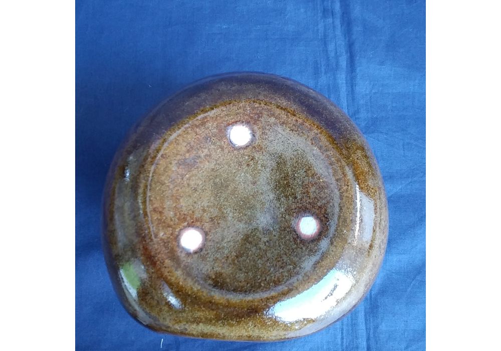 大樋年朗(十代大樋長佐衛門)　大樋釉布目掛花入