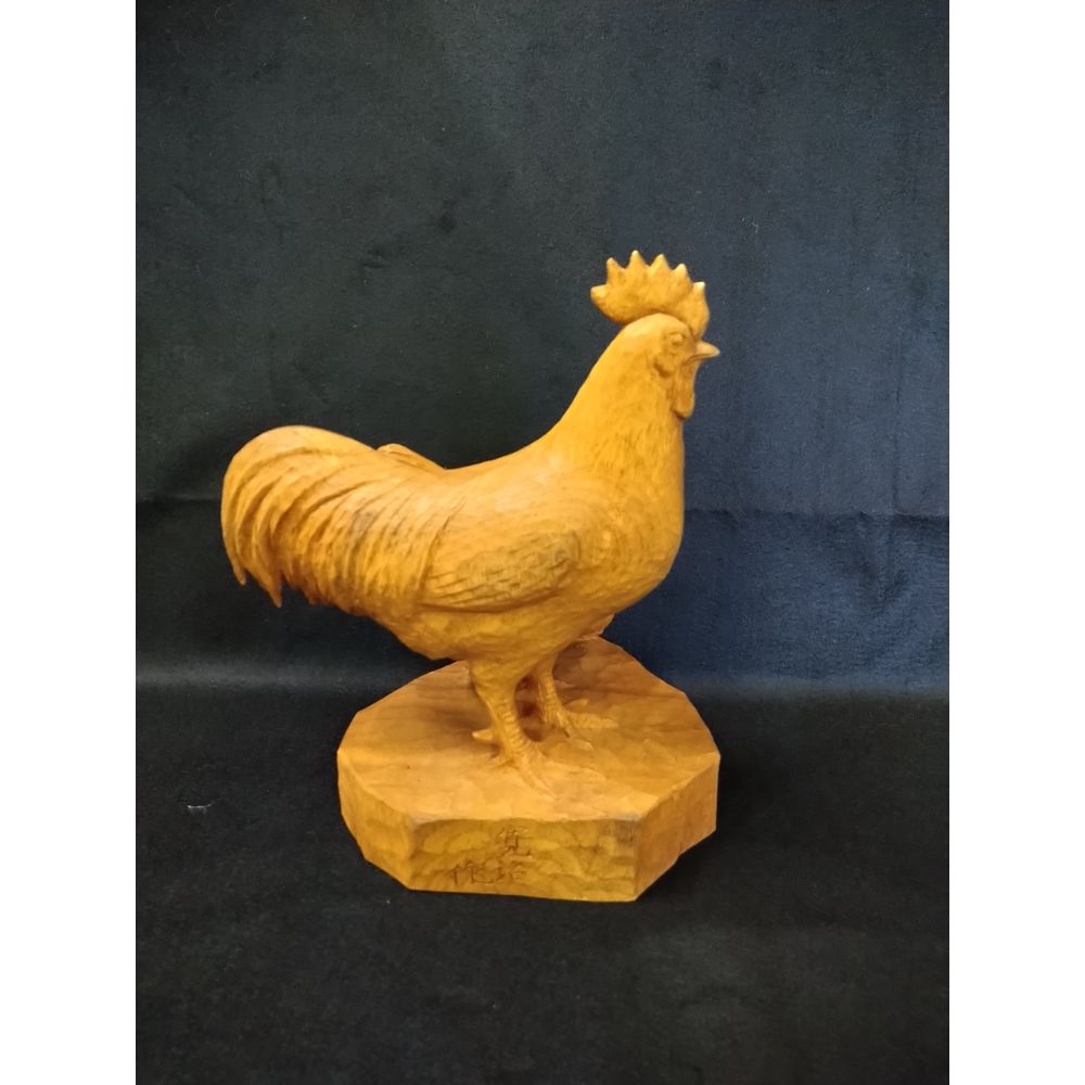 木彫「鶏」 日下寛治 作【SOLDOUT】 | 久留米で話題を呼んでいる古美術