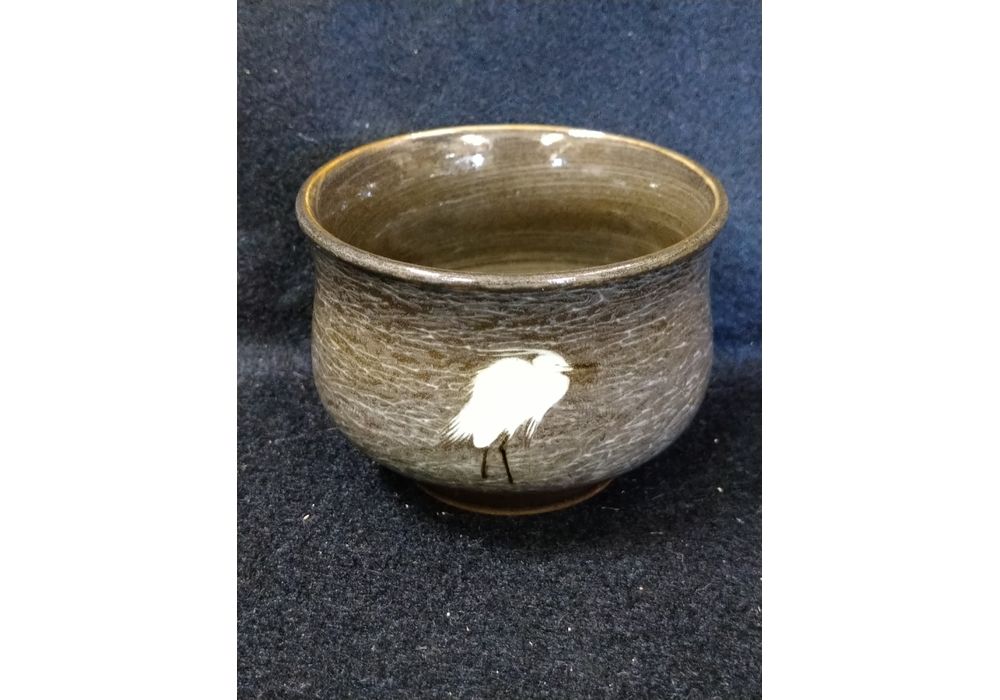現川焼 白鷺文ぐい呑 横石臥牛 崎陽【SOLDOUT】 | 久留米で話題を呼ん