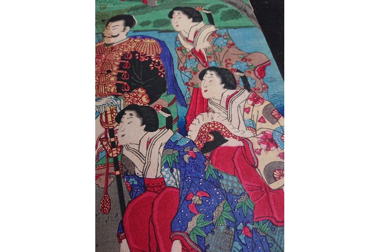 おかみのブログ編》浮世絵が素敵‼️靖国神社 御遊覧之圖の鮮やか