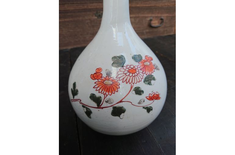 古伊万里　赤絵　徳利　MA59 おかみのブログ編》コロンとした造形が魅力的‼️古伊万里赤絵徳利販売