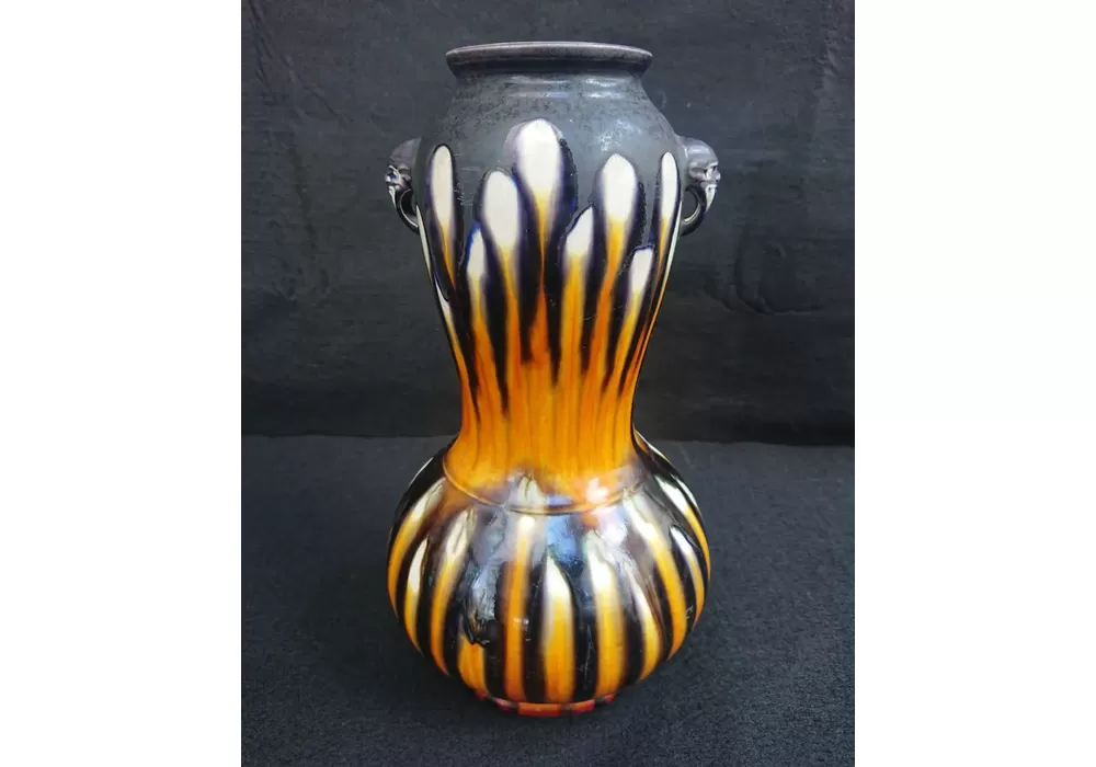 薩摩平佐三彩鼈甲耳付花瓶 | 久留米で話題を呼んでいる古美術店は