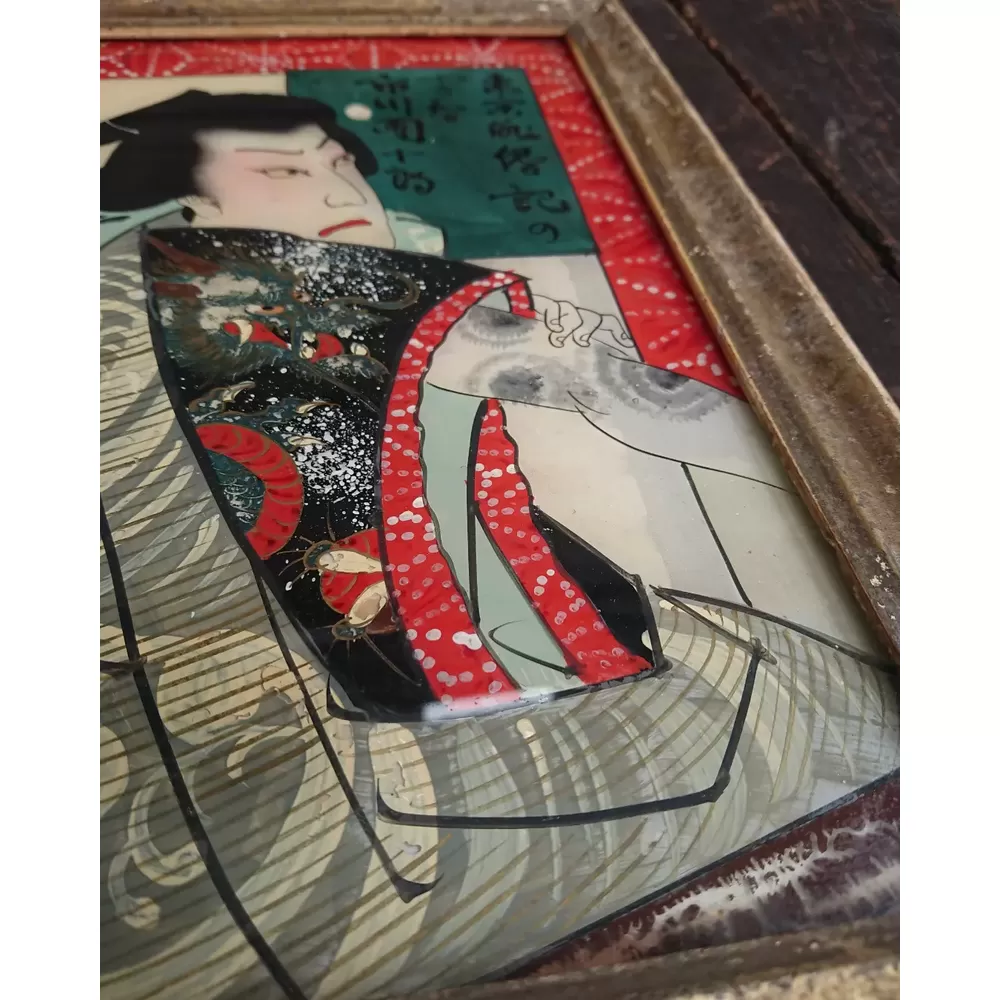 ビロード絵 浮世絵(ガラス絵) | 久留米で話題を呼んでいる古美術店は