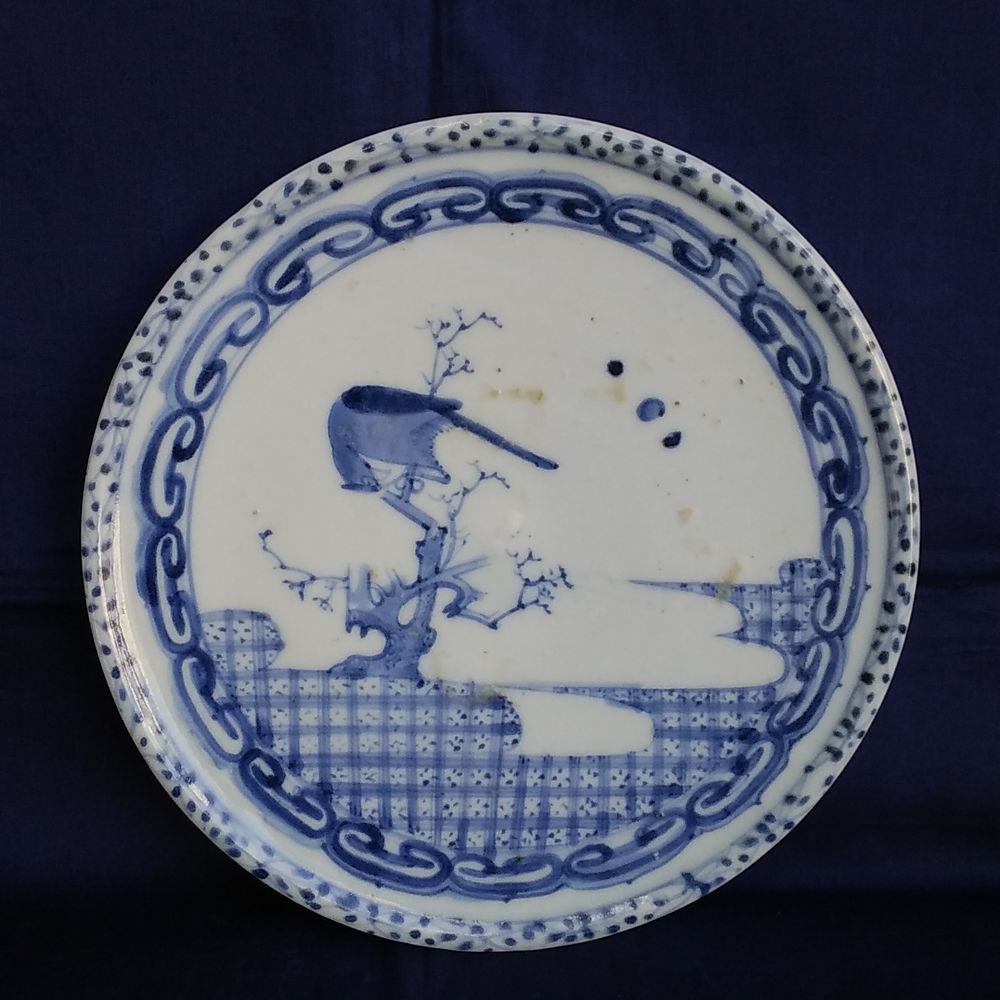 初期伊萬里焼 花鳥之圖 皿