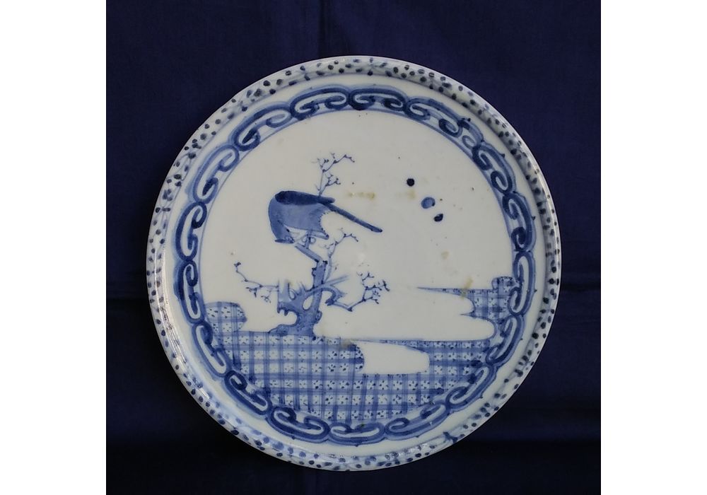 初期伊萬里焼 花鳥之圖 皿