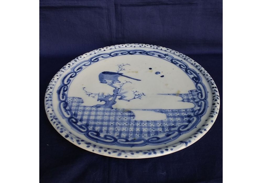 初期伊萬里焼 禽之圖 皿