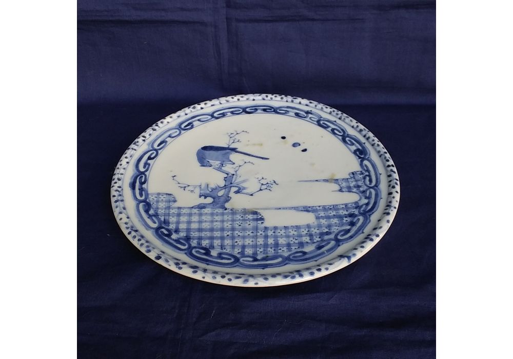 初期伊萬里焼 禽之圖 皿