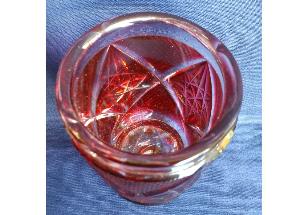 尚古集成館監修　薩摩ガラス工芸作　被せガラス　切子盃