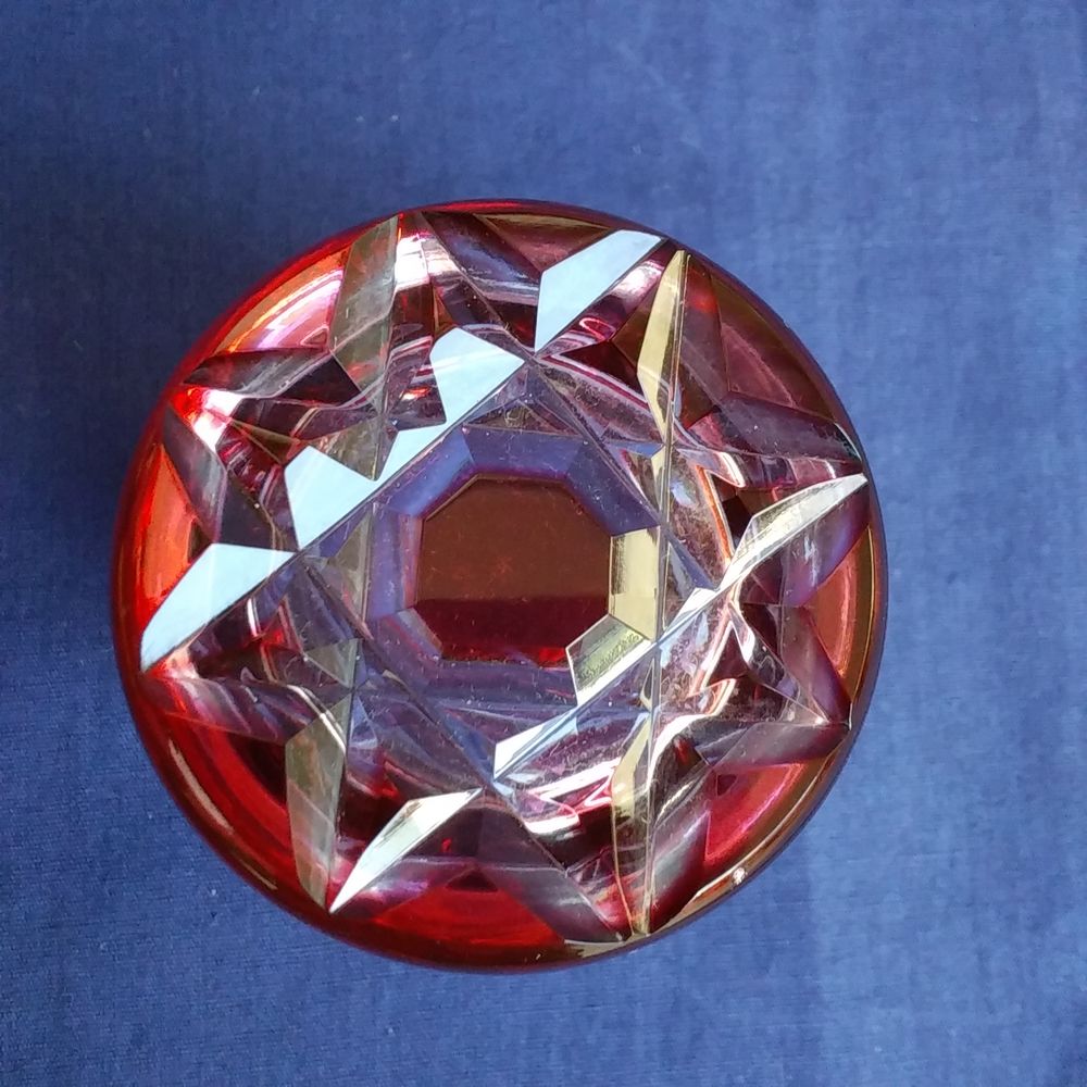 尚古集成館監修　薩摩ガラス工芸作　被せガラス　切子盃