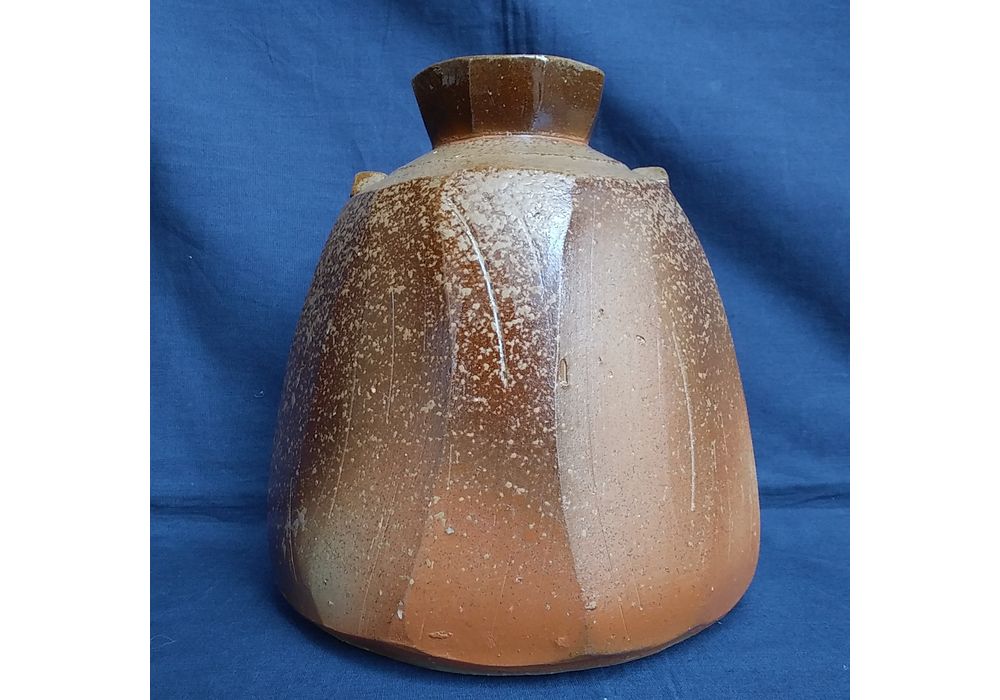 伊勢崎創　備前面取扁壷