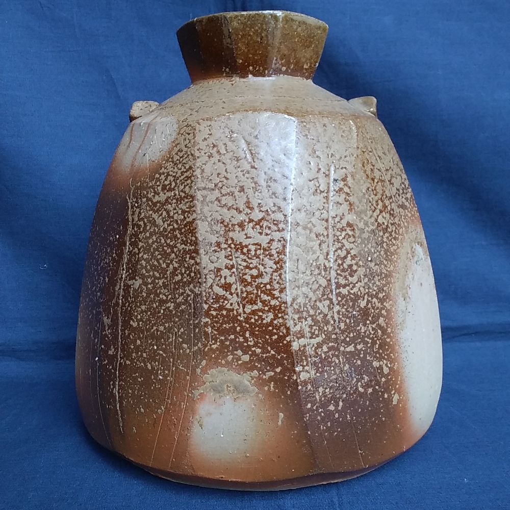 伊勢崎創　備前面取扁壷