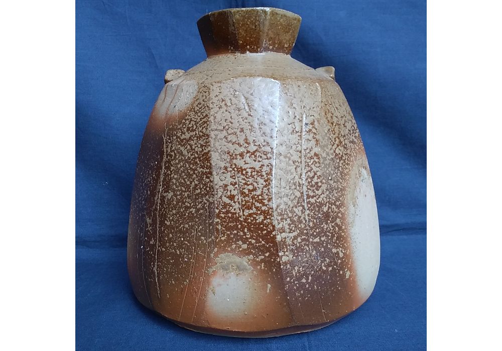 伊勢崎創　備前面取扁壷