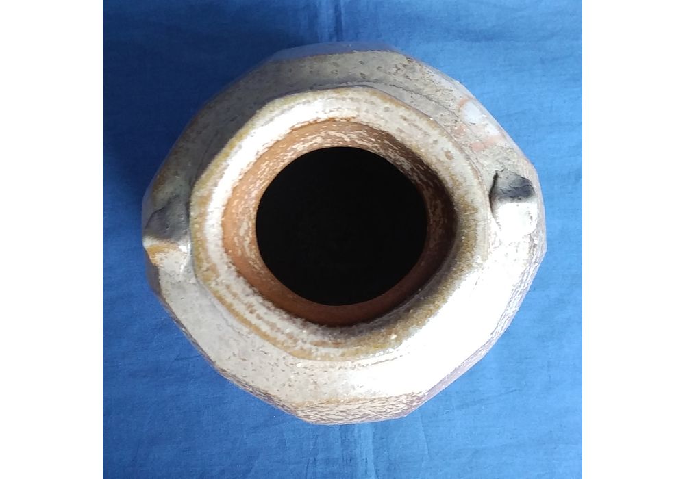 伊勢崎創　備前面取扁壷