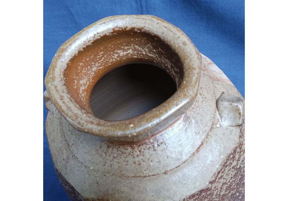 伊勢崎創　備前面取扁壷