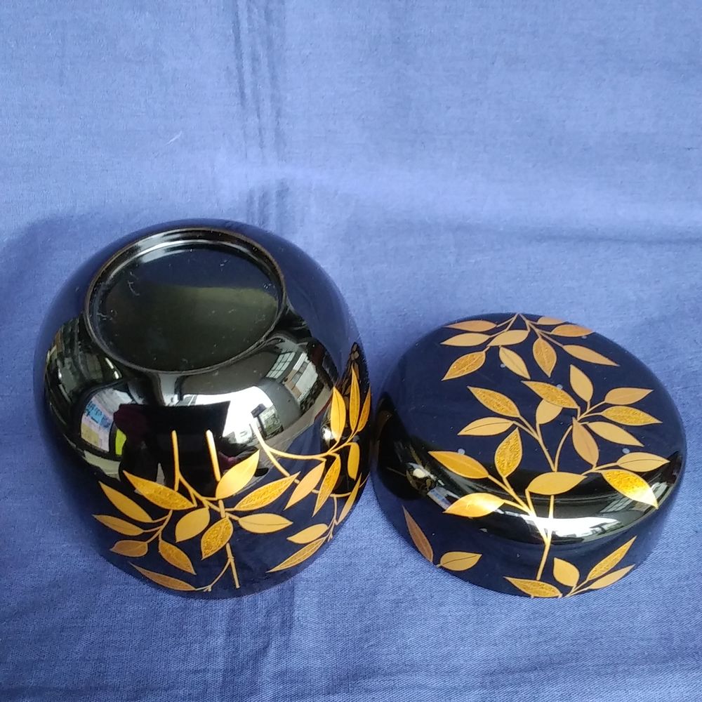 楽天市場】茶道具 棗 なつめ 笹蒔絵中棗 利休好写 宮田宗景作